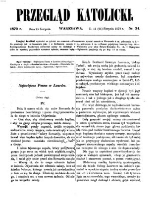 Przegląd Katolicki Donnerstag 25. August 1870