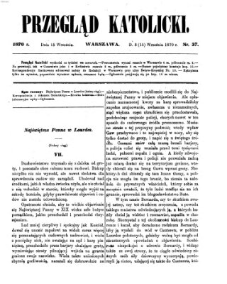 Przegląd Katolicki Donnerstag 15. September 1870