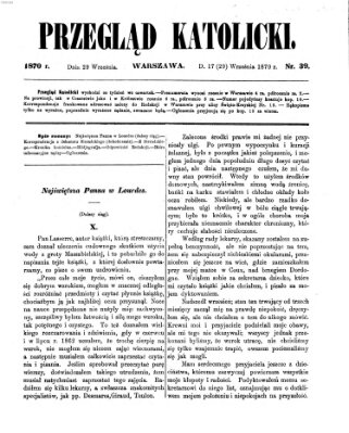 Przegląd Katolicki Donnerstag 29. September 1870