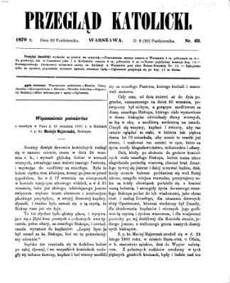 Przegląd Katolicki Donnerstag 20. Oktober 1870