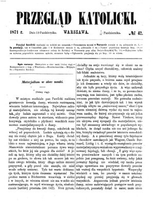 Przegląd Katolicki Donnerstag 19. Oktober 1871