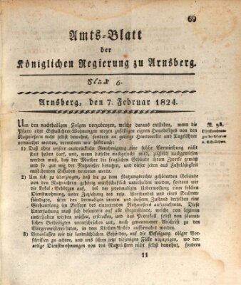 Amtsblatt für den Regierungsbezirk Arnsberg Samstag 7. Februar 1824