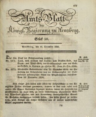 Amtsblatt für den Regierungsbezirk Arnsberg Samstag 11. Dezember 1830