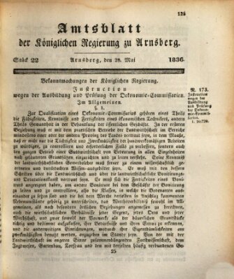 Amtsblatt für den Regierungsbezirk Arnsberg Samstag 28. Mai 1836