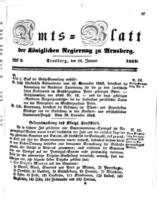 Amtsblatt für den Regierungsbezirk Arnsberg Samstag 23. Januar 1841