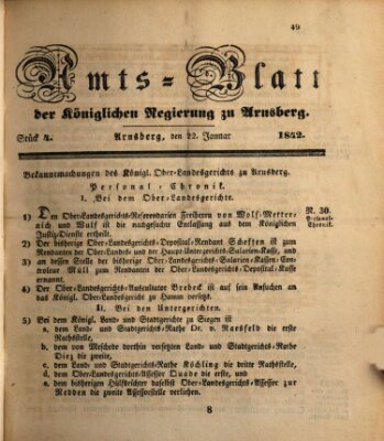 Amtsblatt für den Regierungsbezirk Arnsberg Samstag 22. Januar 1842