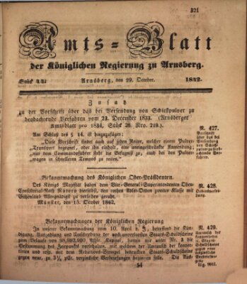 Amtsblatt für den Regierungsbezirk Arnsberg Samstag 29. Oktober 1842