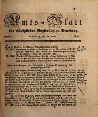 Amtsblatt für den Regierungsbezirk Arnsberg Samstag 20. Januar 1844