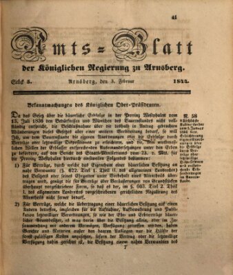 Amtsblatt für den Regierungsbezirk Arnsberg Samstag 3. Februar 1844