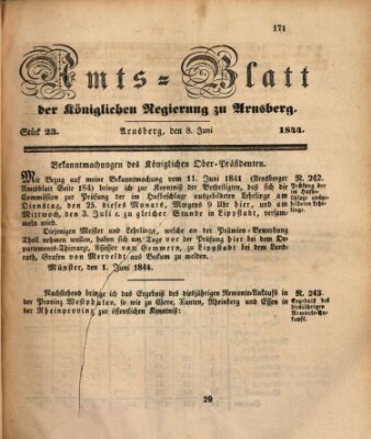 Amtsblatt für den Regierungsbezirk Arnsberg Samstag 8. Juni 1844