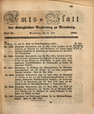 Amtsblatt für den Regierungsbezirk Arnsberg Samstag 15. Juni 1844