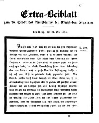 Amtsblatt für den Regierungsbezirk Arnsberg Montag 22. Mai 1854