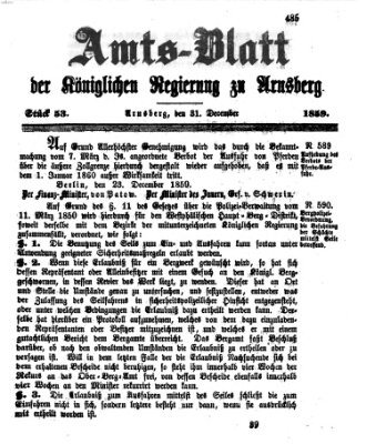 Amtsblatt für den Regierungsbezirk Arnsberg Samstag 31. Dezember 1859