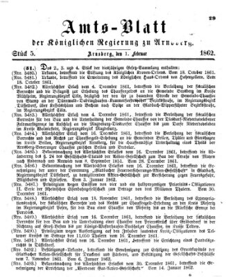 Amtsblatt für den Regierungsbezirk Arnsberg Samstag 1. Februar 1862