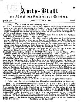 Amtsblatt für den Regierungsbezirk Arnsberg Samstag 9. Mai 1863