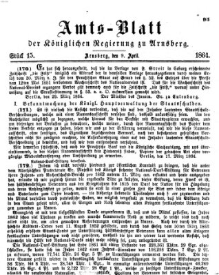 Amtsblatt für den Regierungsbezirk Arnsberg Samstag 9. April 1864