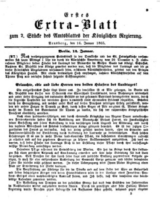 Amtsblatt für den Regierungsbezirk Arnsberg Montag 16. Januar 1865