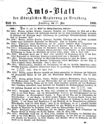 Amtsblatt für den Regierungsbezirk Arnsberg Samstag 12. Mai 1866