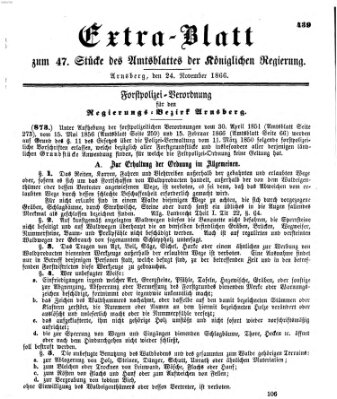 Amtsblatt für den Regierungsbezirk Arnsberg Samstag 24. November 1866