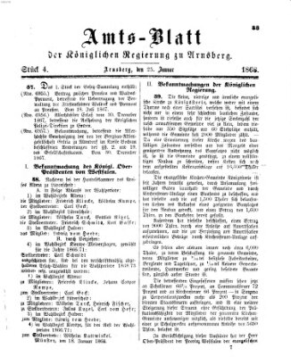 Amtsblatt für den Regierungsbezirk Arnsberg Samstag 25. Januar 1868