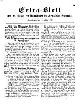 Amtsblatt für den Regierungsbezirk Arnsberg Montag 16. März 1868