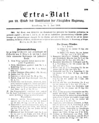 Amtsblatt für den Regierungsbezirk Arnsberg Montag 1. Juni 1868