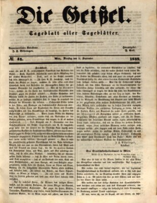 Die Geißel Dienstag 12. September 1848