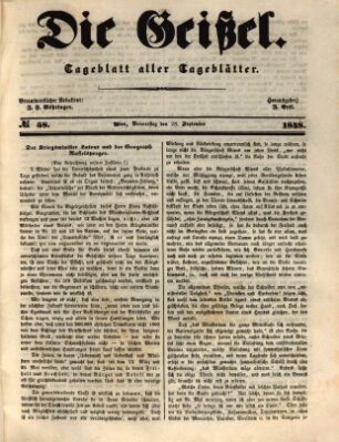 Die Geißel Donnerstag 28. September 1848