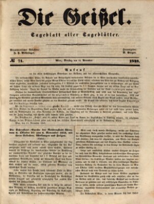 Die Geißel Dienstag 14. November 1848