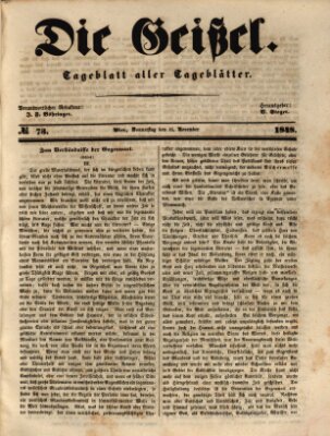 Die Geißel Donnerstag 16. November 1848