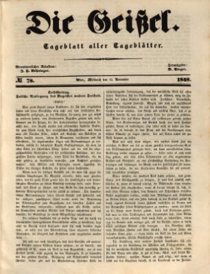 Die Geißel Mittwoch 22. November 1848