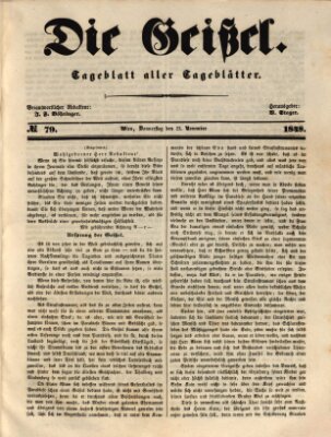 Die Geißel Donnerstag 23. November 1848