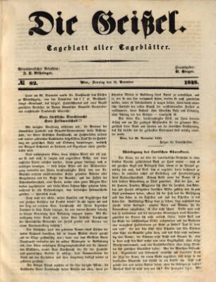 Die Geißel Sonntag 26. November 1848