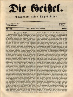 Die Geißel Mittwoch 29. November 1848