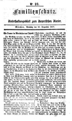 Familienschatz (Bayerischer Kurier) Sonntag 20. Dezember 1857