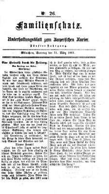 Familienschatz (Bayerischer Kurier) Sonntag 31. März 1861