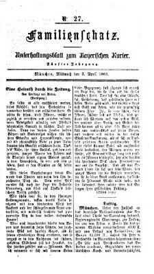 Familienschatz (Bayerischer Kurier) Mittwoch 3. April 1861