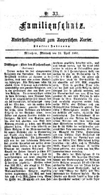 Familienschatz (Bayerischer Kurier) Mittwoch 24. April 1861