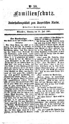 Familienschatz (Bayerischer Kurier) Sonntag 21. Juli 1861