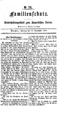 Familienschatz (Bayerischer Kurier) Sonntag 22. September 1861