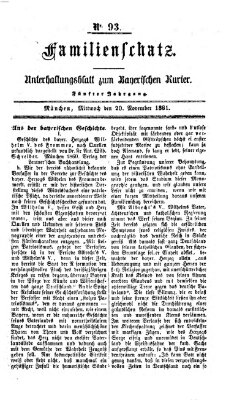 Familienschatz (Bayerischer Kurier) Mittwoch 20. November 1861