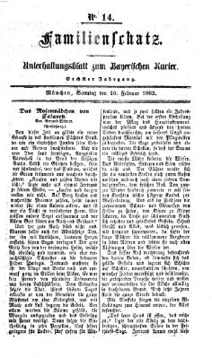 Familienschatz (Bayerischer Kurier) Sonntag 16. Februar 1862