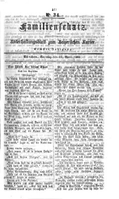 Familienschatz (Bayerischer Kurier) Sonntag 27. April 1862