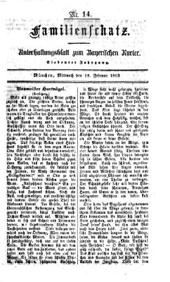 Familienschatz (Bayerischer Kurier) Mittwoch 18. Februar 1863