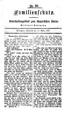 Familienschatz (Bayerischer Kurier) Mittwoch 11. März 1863