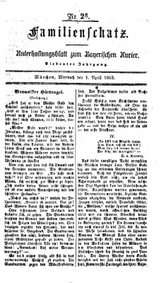 Familienschatz (Bayerischer Kurier) Mittwoch 1. April 1863