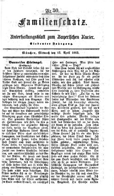 Familienschatz (Bayerischer Kurier) Mittwoch 15. April 1863