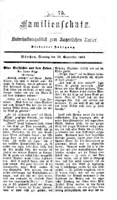 Familienschatz (Bayerischer Kurier) Sonntag 20. September 1863