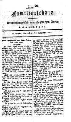 Familienschatz (Bayerischer Kurier) Mittwoch 23. September 1863