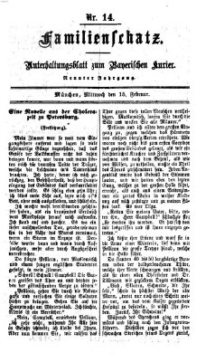 Familienschatz (Bayerischer Kurier) Mittwoch 15. Februar 1865